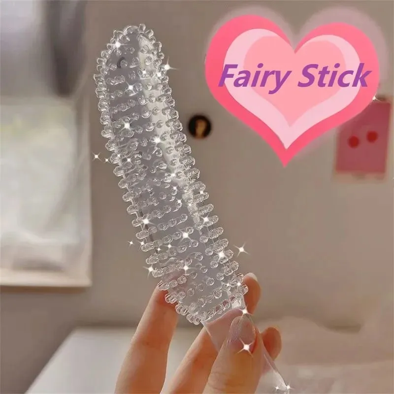Fairy Stick nagy granulátum buzogány Puha átlátszó pénisz anális dugó Butt dugó szexjátékok férfi nők számára pár hüvelyi és anális stimuláció — image 2