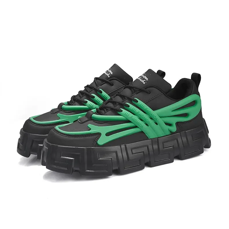 Mens Fashion Luxury Casual Sneakers Comfortable Thick-soled Shoes Designer Height Increasing Fashion Breathable Sports Shoes — image 8