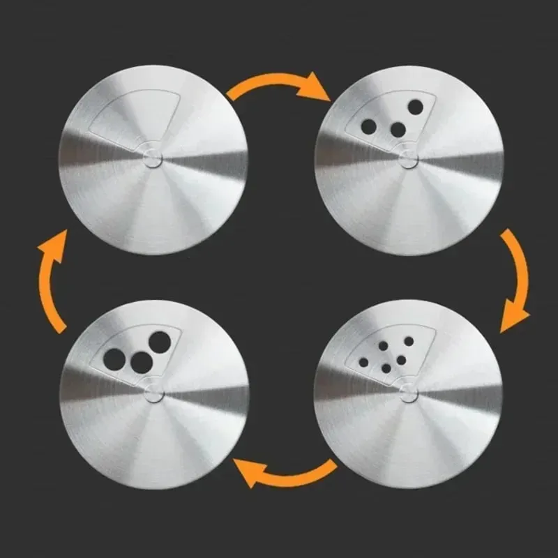 Stainless Steel Spice Shaker Seasoning Cans Rotate Camping Barbecue Jars Spice Storage Box Salt Sugar Pepper Storage Bottle