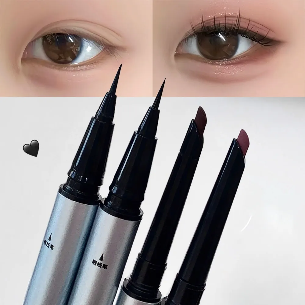 Dual Head Eye Contour Pen Liquid Liner Gel Stick Natural Aegyo Sal Easy Drawing Under Shadow Brightening Daily Eye Makeup Tools