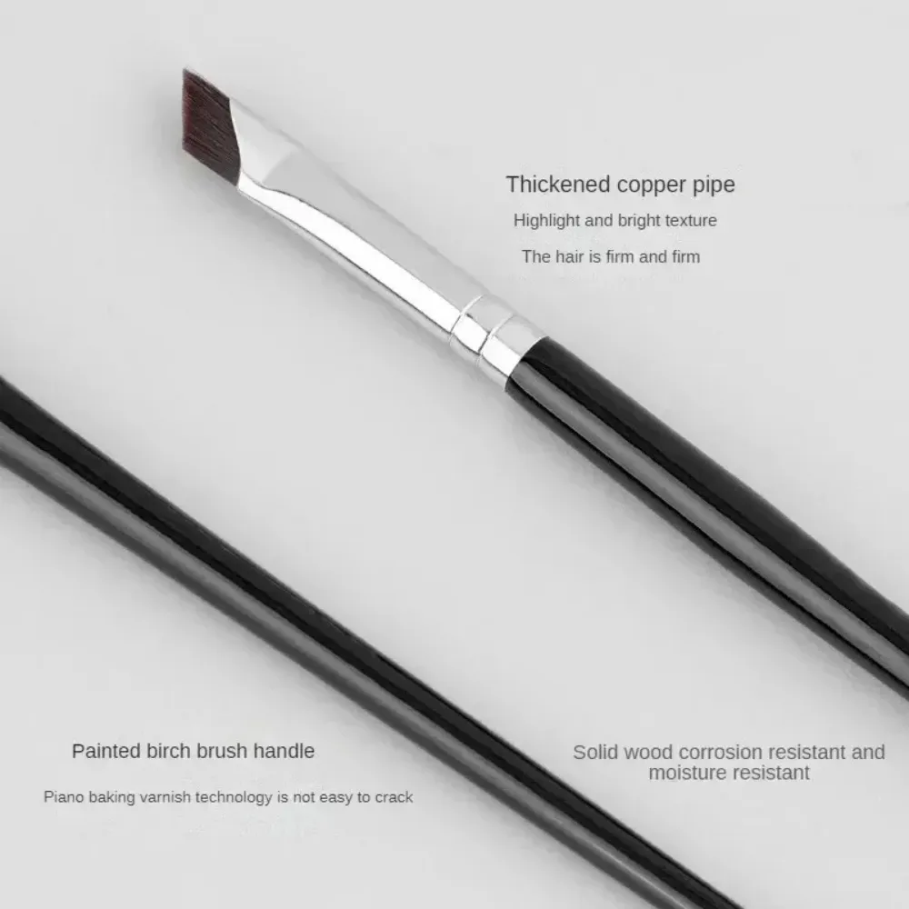 1/2/3pcs Angled Blade Eyeliner Brush Ultra Thin Fine Eyebrow Brush Flat Sickle Eyeliner Brushes Eyeliner Lower Eyelid Brushes — image 6