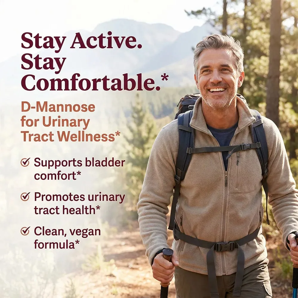 Organic D-Mannose 900mg Per Serving 120 Capsules Strongly Supports Urinary Tract Cleanse in Women and Prostate Health in Men — image 7