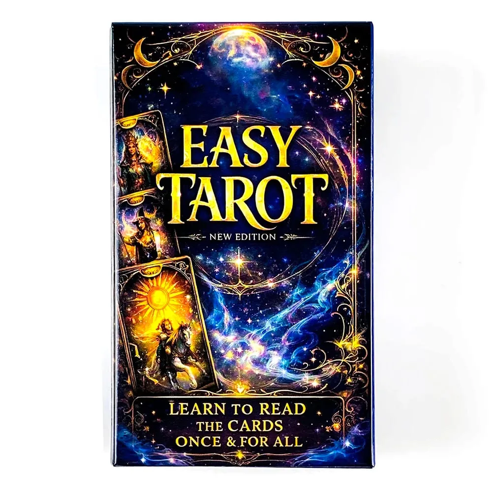 Easy Tarot Deck 78 Cards Learn To Read Tarot Cosmic Starry Sky Cards For Beginner Friendly Witch Divination Board Game Card Game — image 2