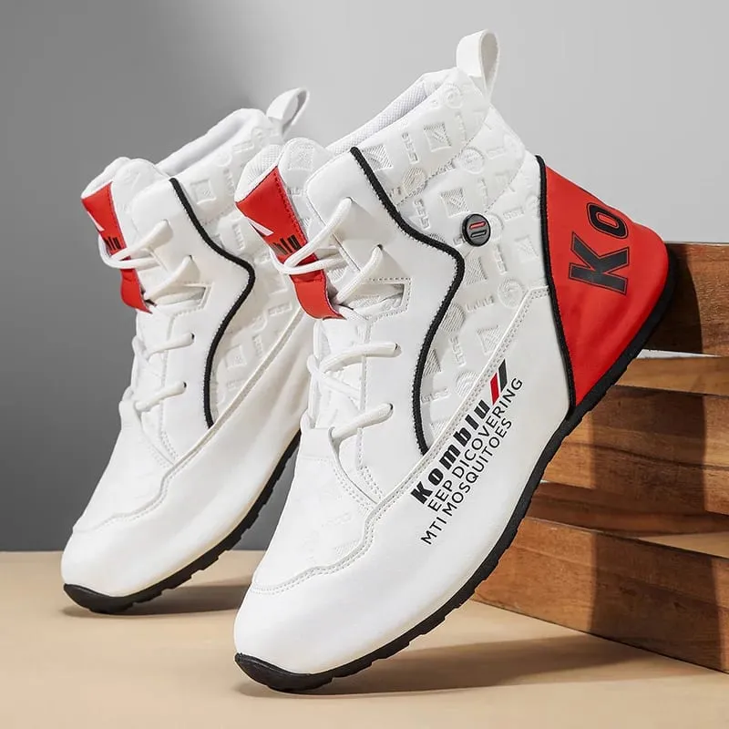 High-Top Casual Sneakers with Trendy Embossed Design Soft and Shock-Absorbing Versatile for Daily Commuting Unisex Fashion Height-Increasing Sports Shoes 9 — image 1