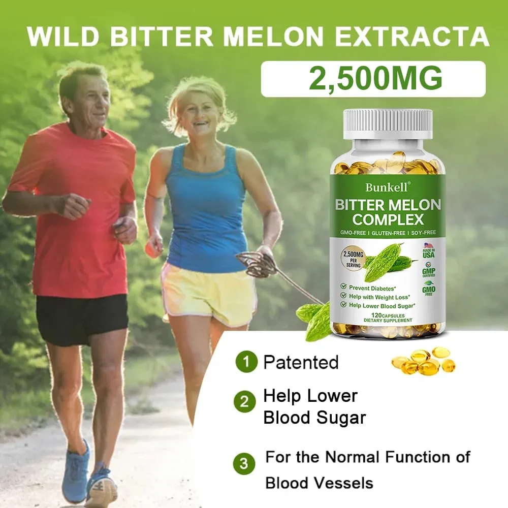 Bitter Melon Extract Capsules 2500mg Supports Blood Sugar Balance Glucose Metabolism Cardiovascular & Heart Health — image 3
