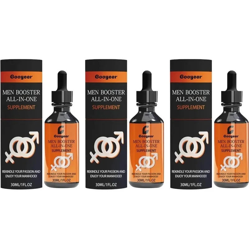 Googeer Men Booster All-in-One Supplement Drops with Maca Root Extract and Kudzu Root Extract for Energy Relaxation 30 ML