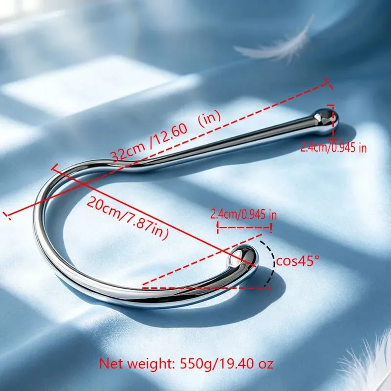 Metal Anal Hook Big Butt Plug Pharaoh's Snake Staff Prostate Massage Anus Masturbation Adult Sex Toys for Men Gay AnalPlug