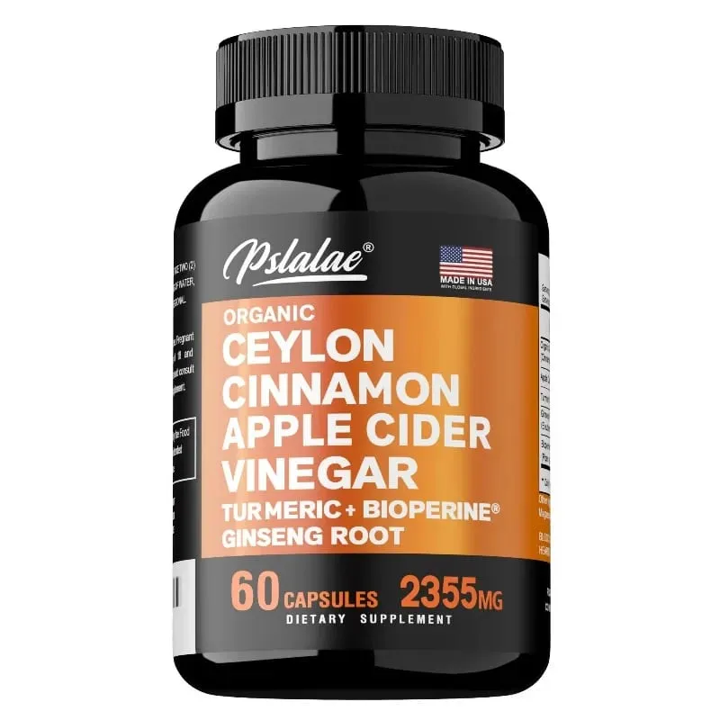 Organic Ceylon Cinnamon Capsules with Apple Cider Vinegar Turmeric Bioperine Supports Joint Brain Digestive & Heart Health — image 8