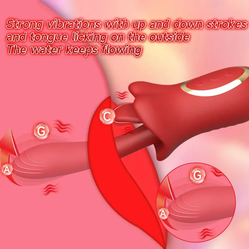 10 Speed Thrusting Vibrator for Women 3 Tongue Licking Modes G Spot Clitoris Massager 100% Waterproof Adult Sex Toys — image 4