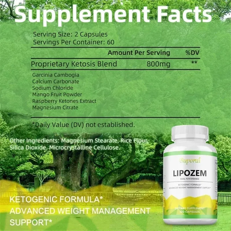 Lipozem Capsules - Digestive Health Appetite Suppression Metabolism Weight Management