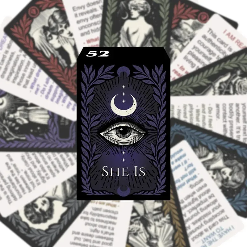 《52 Self-Exploration Mindfulness Cards Inner Growth and Emotional Reflection Cards Women's Self-Awareness Cards》Card Game Board Game a Must-Have Game for Family Gatherings Gift