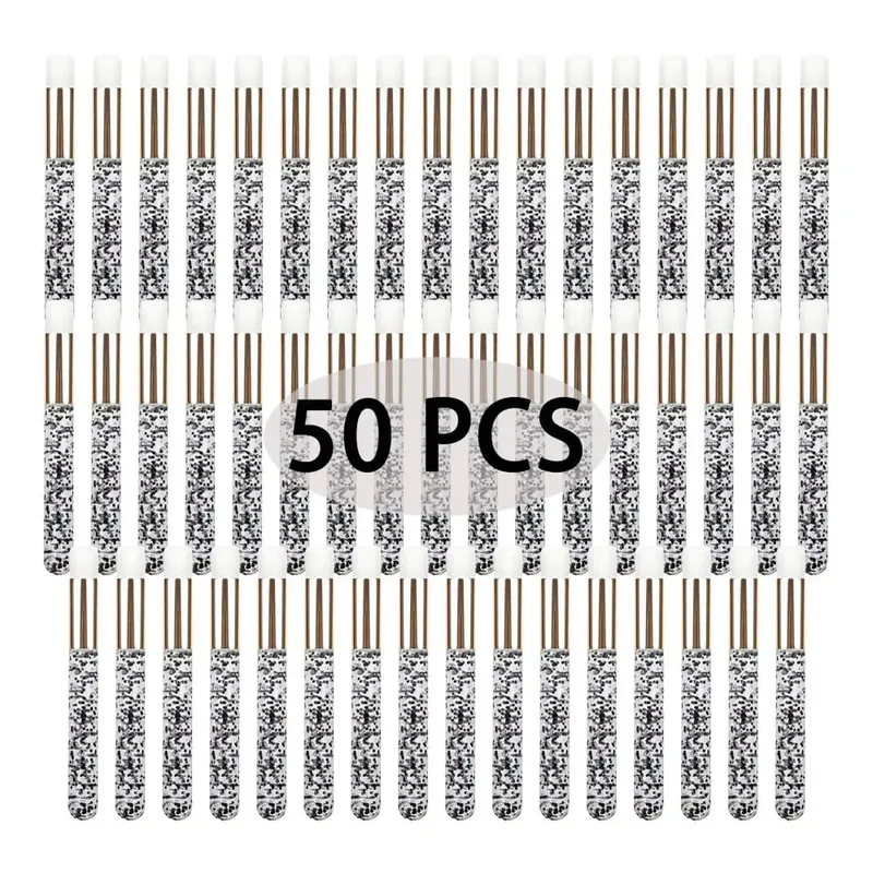 50Pcs Professional Soft Lash Extension Shampoo Brushes Deep Cleansing Eyelash Eyebrow Nose Peel Care Salon Beauty Supplies Tools