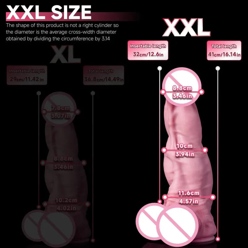 Oieffur Horse Dildo para sa mga Babae Platinum Silicone Napakalaking Dildo na may Suction Cup Massage Anal Vaginal Big Penis Sex Toys para sa Pang-adulto