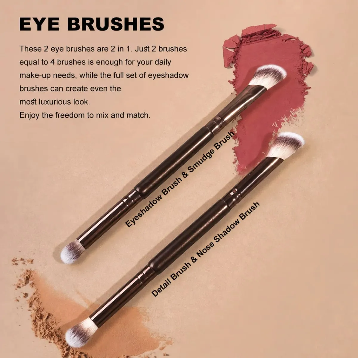 7pcs Professional Makeup Brush Set Foundation Brush Powder Brush Eye Shadow Brush Blending Brush Tool Soft to Face Travel