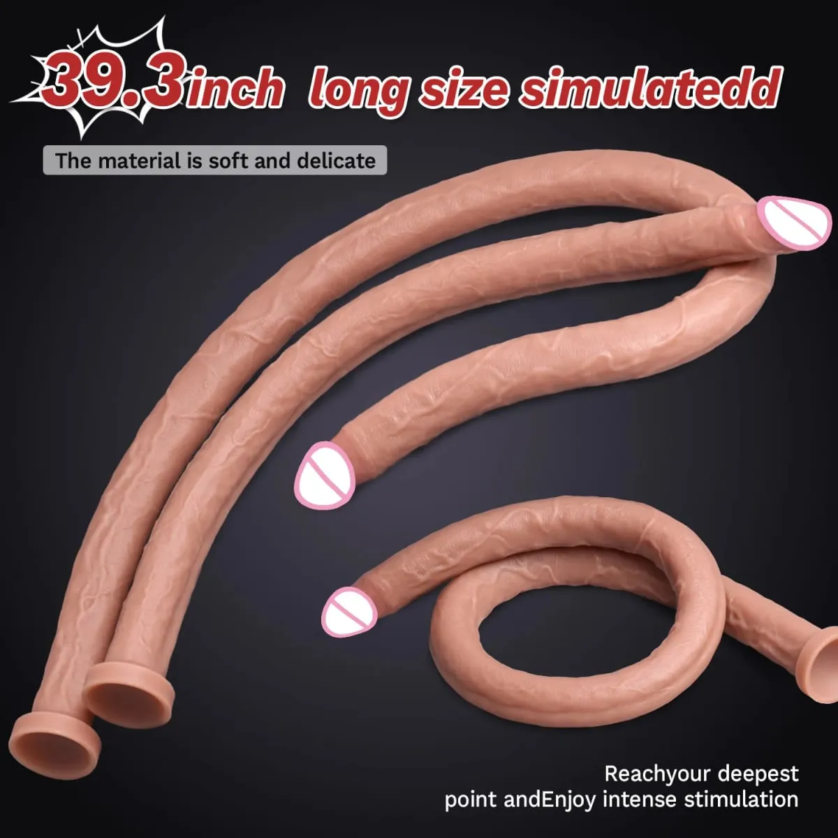 Extra Long Realistic Dildos G Spot Stimulation Deep Touch Penis Vagina Anal Dildo Dick Adult Sex Toys for Women Men Butt Plug