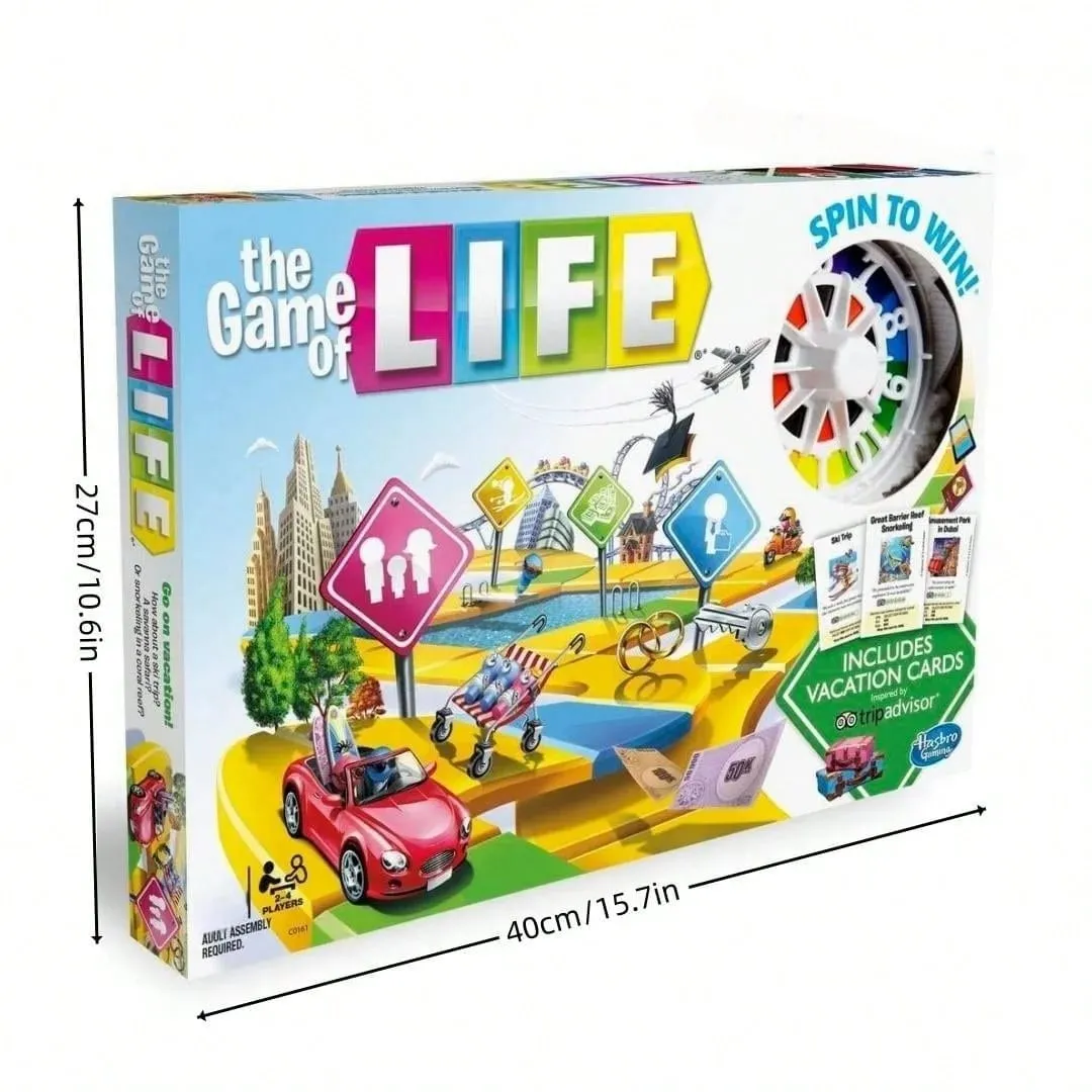 Life Simulation Board Game - Spin Wheel Party Game (2-4 Players) Board Game Card Game Ideal for Family Gatherings Gift