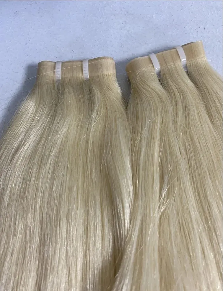 Tape PU Hair Weft Straight Raw Virgin Brazilian Sew In Double Drawn High Quality Bundle Natural Real Human Hair Weave 14-28inch — image 13