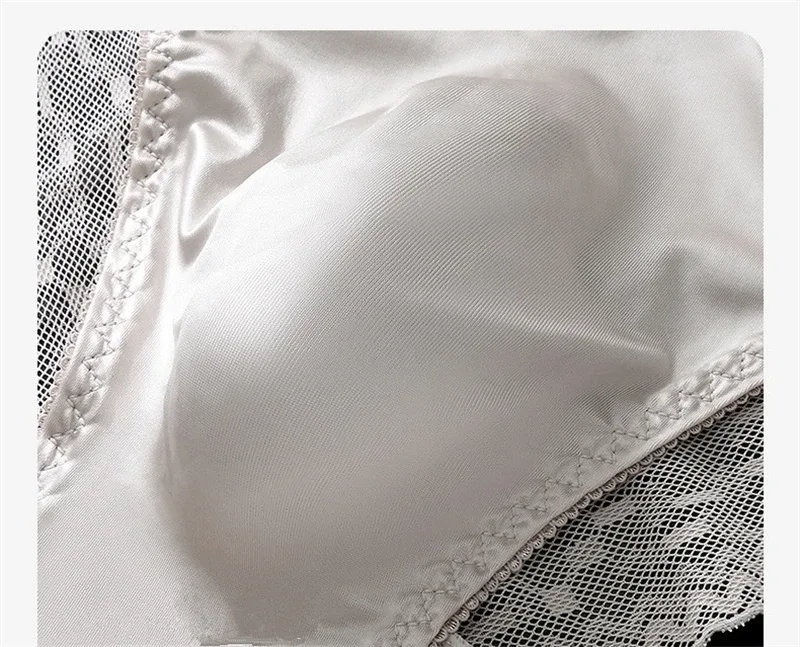 Sexy men's underwear Mesh lace cueca satin splicing sissy cuecas masculino naked feel calzoncillos hombre adults 18 plus size — image 12
