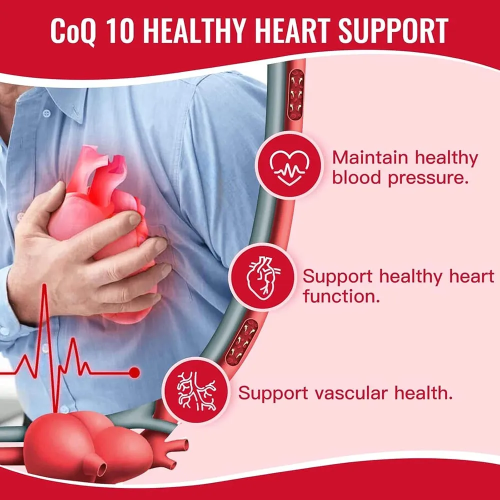CoQ10 400mg Softgels - Coenzyme Q10 Supplement Plus PQQ Omega 3 Antioxidant for Heart Health and Cellular Energy 120 Softgel