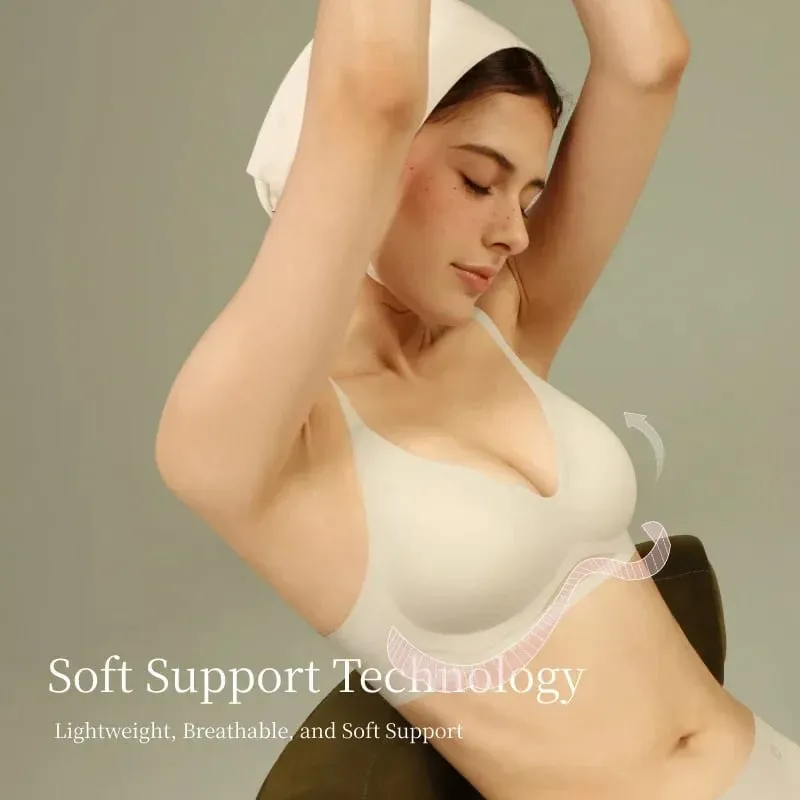 Bra Sets for Women Sexy Two Piece Lingerie Push Up Seamless Wireless Smooth Breathable Bra and Panty Brief Set MX225+N176