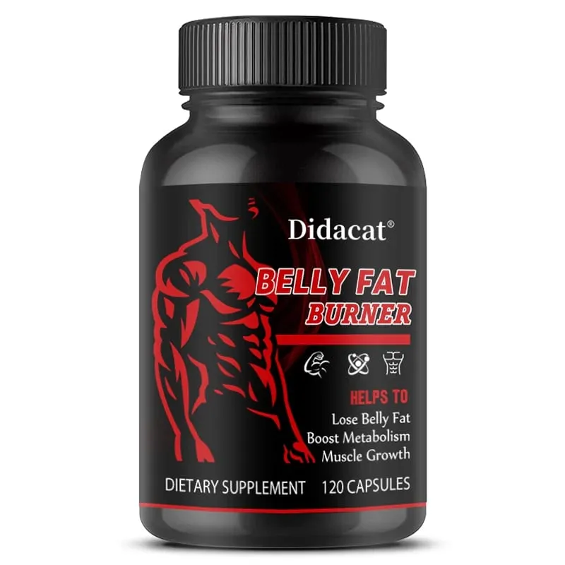 Stimulant-Free Men's Belly Fat Burner Capsules Boost Metabolism Burn Stubborn Fat Tighten Abs Preserve Muscle Caffeine-Free