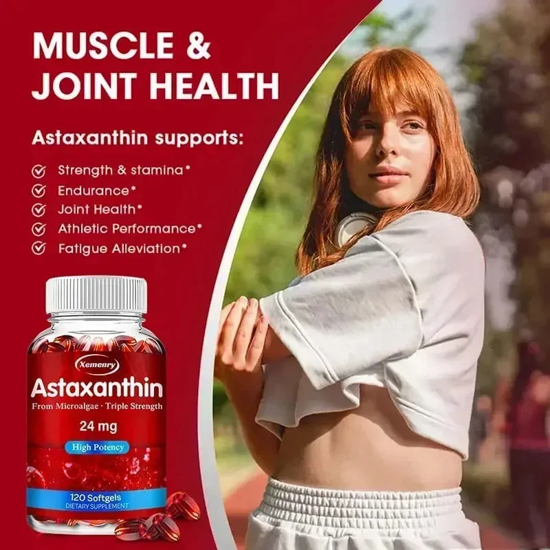 Astaxanthin 24 Mg - Meningkatkan Kesehatan Kardiovaskular Mempercepat Metabolisme Menjaga Kesehatan Sendi Mata dan Kulit Antioksidan — image 5