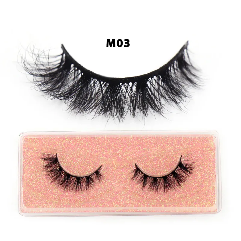 Short Natural 3D Mink Lashes Fluffy Wispy Fake Eyelashes Crisscross False Lashes Eyelash Extension Makeup — image 9