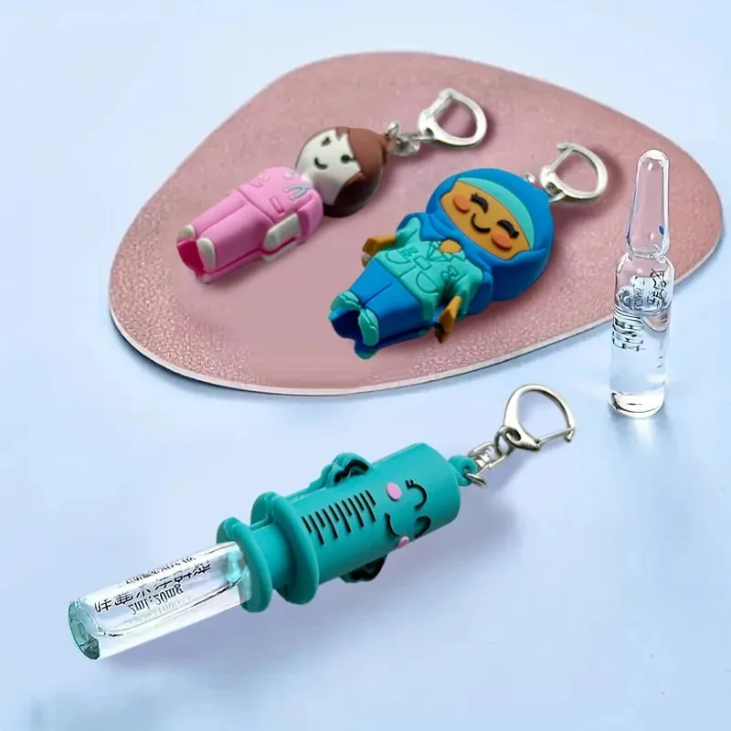 TT1pc For Home Nurses And Doctors Rubber Cutter Aid Medication Vial Breaker Tool Syringe-Shaped Ampoule Bottle Opener Keychain