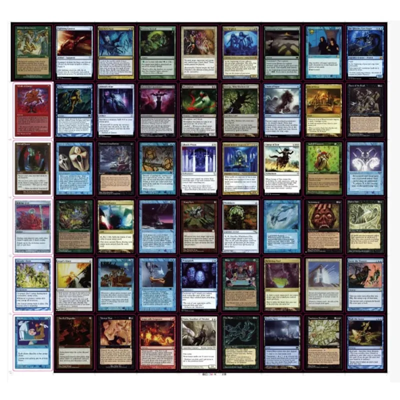 216 Pcs Black Core Cards P9 Dual Land Fetch Land Shock Lands Proxy Cards Cards