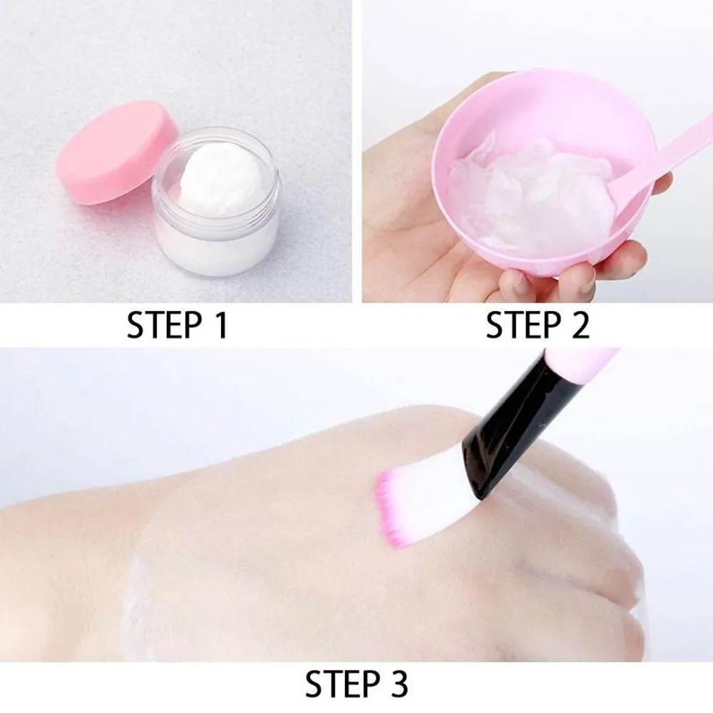 Arcmaszk keverőtál szett DIY arcmaszk keverőeszköz szilikon maszkos tálka sminkecsetek spatula szépség bőrápolás szépség egészség — image 6