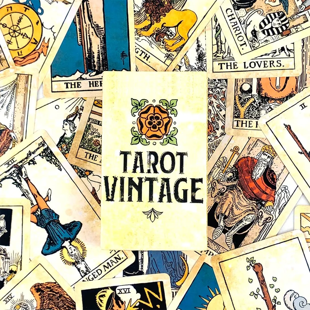 Tarot Vintage Cards 78 Cards English Visions Divination Edition Borad Playing Games For Beginners & Pros Ideal For Gift Giving