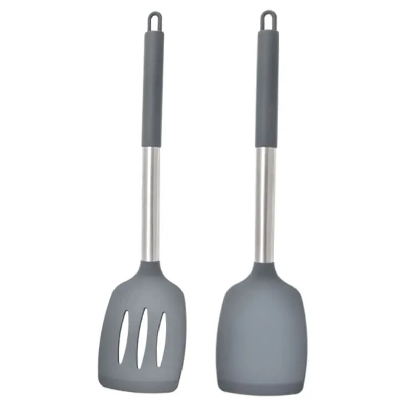 2Pcs Silicone Spatula Set Heat Resistant Nonstick Steak Spatula Kitchen Cooking Utensils Cookware Cooking Tool Set Spatula Kit