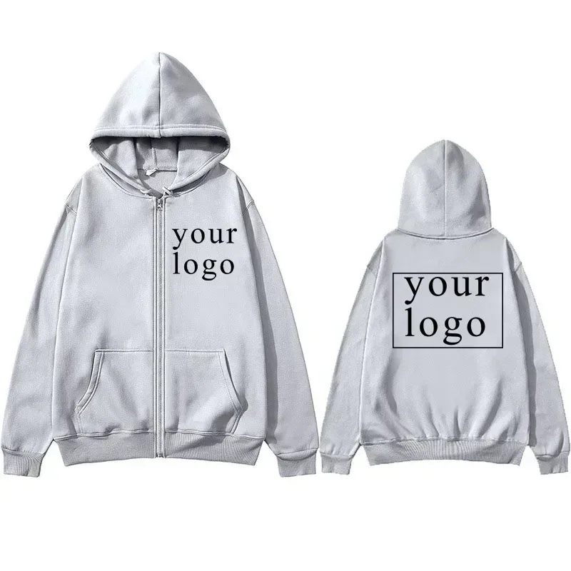 Sweat à capuche pour hommes et femmes, cardigan à fermeture éclair, nouvelle mode, votre propre Design, Logo/image de marque, personnalisé partout, 2025