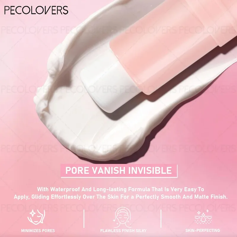 10pcs All‑In‑One Base Makeup Kit Pore Minimizing Primer Stick Matte Setting Powder And 8Pcs Professional Makeup Brushes Set