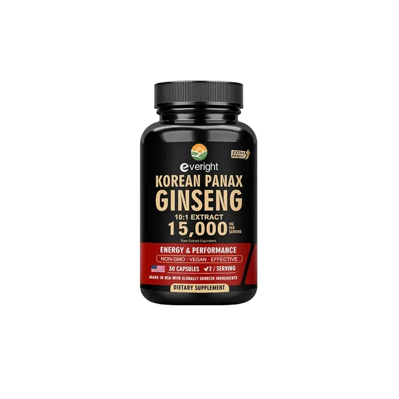 Red Korean Ginseng for Men’s Vitality & Performance – 10:1 Extra Strength Extract for Energy Focus & Productivity – Natural Ve