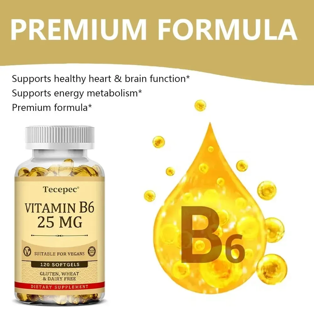 Vitamin B6 - Improves Metabolism Skin Health Antioxidant for Cardiovascular Neurological Immune and Eye Health — image 2