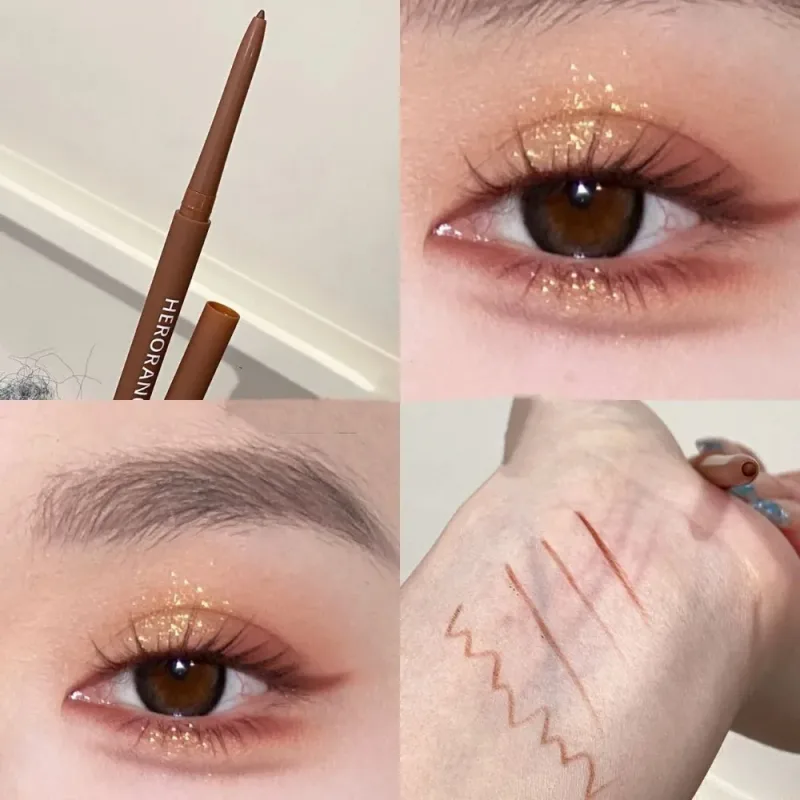 Ultra-fine Gel Eyeliner Pencil Black Brown Under Eye Liner Pen Waterproof Matte Lying Silkworm Quick Drying Lasting Eyes Makeup — image 6