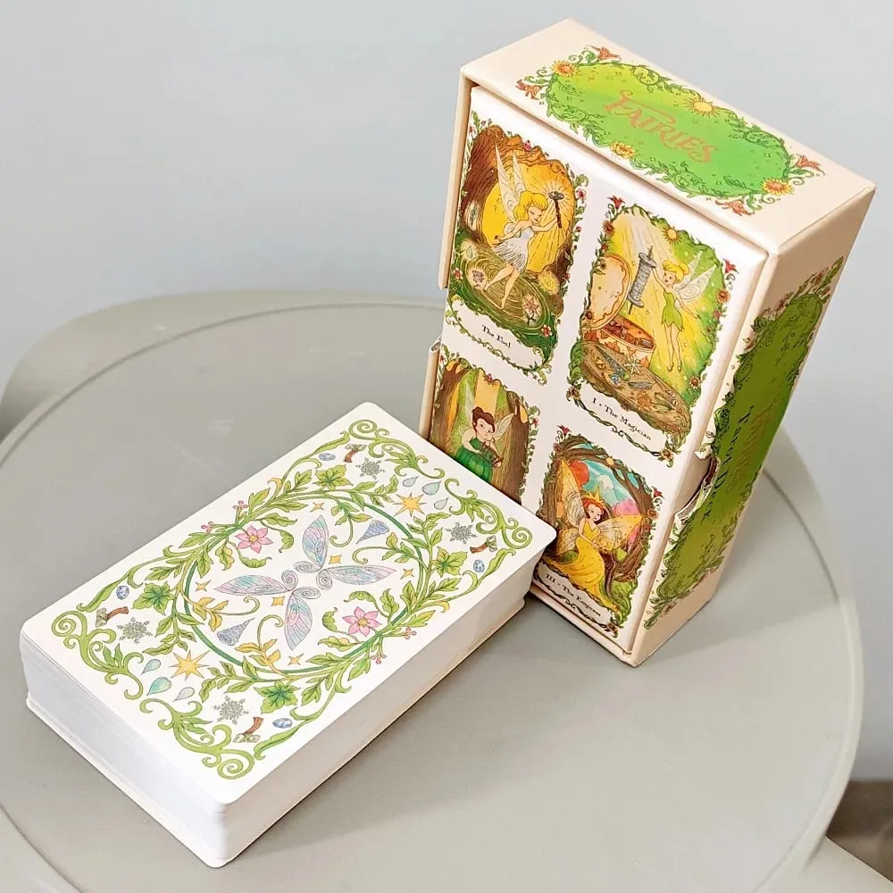 Fairies Tarot Deck in Rigid Box 12*7cm 78 Pcs Whimsical Fairy Themed Tarot Cards for Beginners Double-embossed Cardstock — image 3