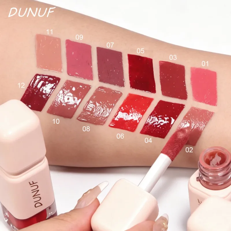 Glossy Lip Gloss Cermin Air Tint Bibir Tahan Lama Tidak Melekit Cawan Gincu Cecair Melembapkan Bogel Merah Coklat Bibir Makeup — image 4