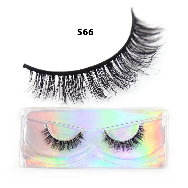 Short Natural 3D Mink Lashes Fluffy Wispy Fake Eyelashes Crisscross False Lashes Eyelash Extension Makeup — image 35