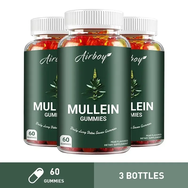 Mullein Gummies - Supports Clear Lungs & Respiratory Health Natural Detoxification Enhanced Immune Function