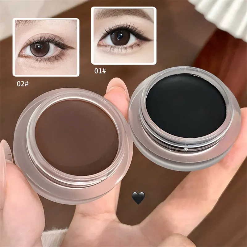 Matte Black Eyeliner Cream Waterproof Big Eyes Beauty Cosmetic Long Lasting Smooth Brown Eyeliner Gel Eyeshadow Eye Liner Makeup — image 4