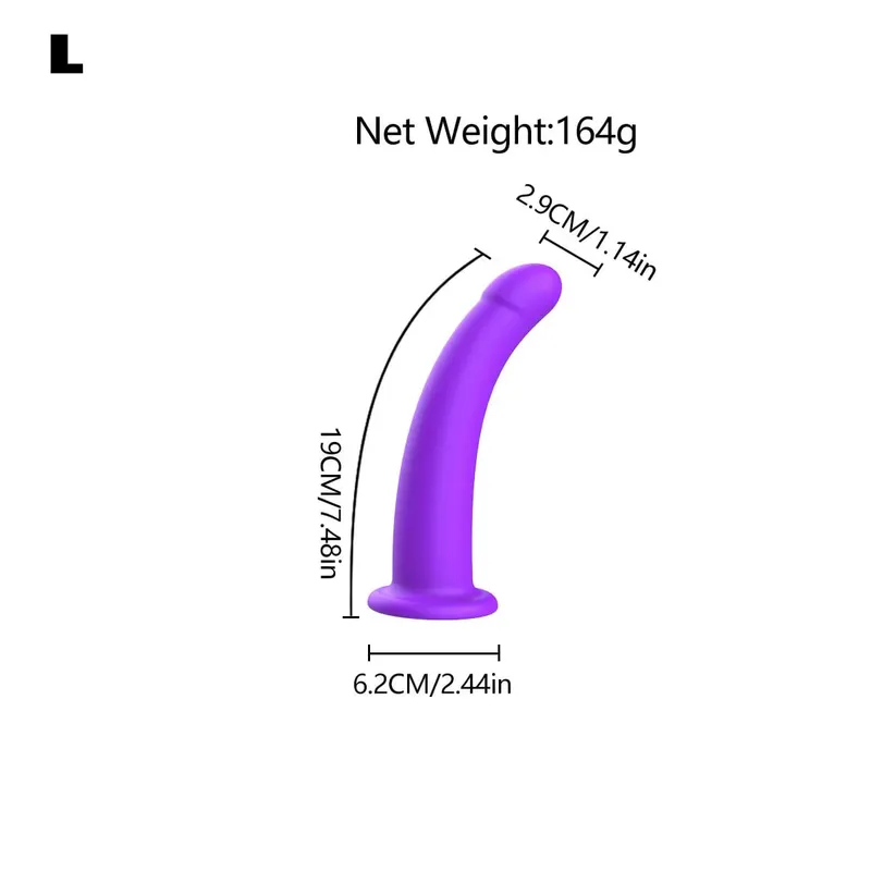 Adjustable Silicone Strap On Dildo Harness with Strong Suction Cup Slim Curved Pegging Dildo Wearable Sex Toy for Women Men Cou — image 15