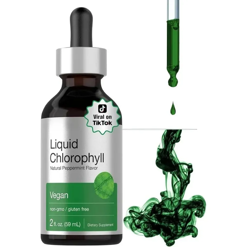 Liquid Chlorophyll 50 Mg Vegan Non-GMO Gluten & Wheat Free Natural Peppermint Flavor No Artificial Flavors 29 Servings