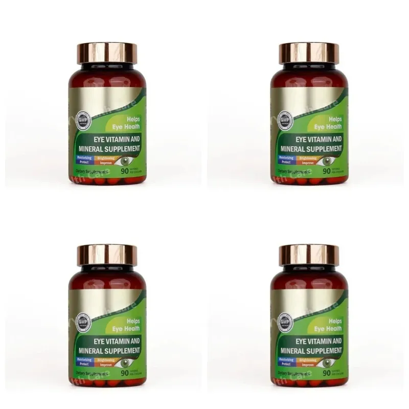 Lutein-Augenvitamine-Kapseln mit Zeaxanthin-Zink. Tägliche Nahrungsergänzung für die Augen. Unterstützung der Augengesundheit für Erwachsene. Flasche mit 90 Stück