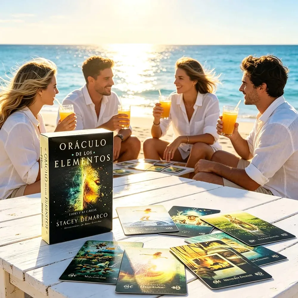 Oráculo De Los Elementos Oracle Cards 44-Card Deck Spanish Version Elemental Spiritual Guidance Divination Board Games