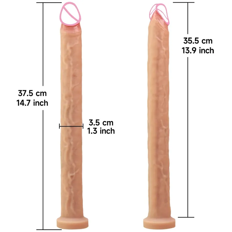 Double Head Realistic Silicone Dildo Long Anal Plug Vaginal Stimulator for Lesbian Couples And Gay Men Liquid Silicone Sex Toy — image 10