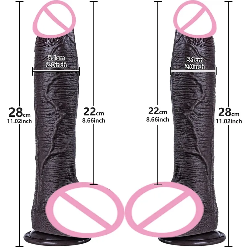 Thick Silicone Dildo Huge Fake Penis Double Cock Woman G-Spot with Powerful Suction Cup Adult Sex Toy Vagina Orgasm Masturbator — image 9