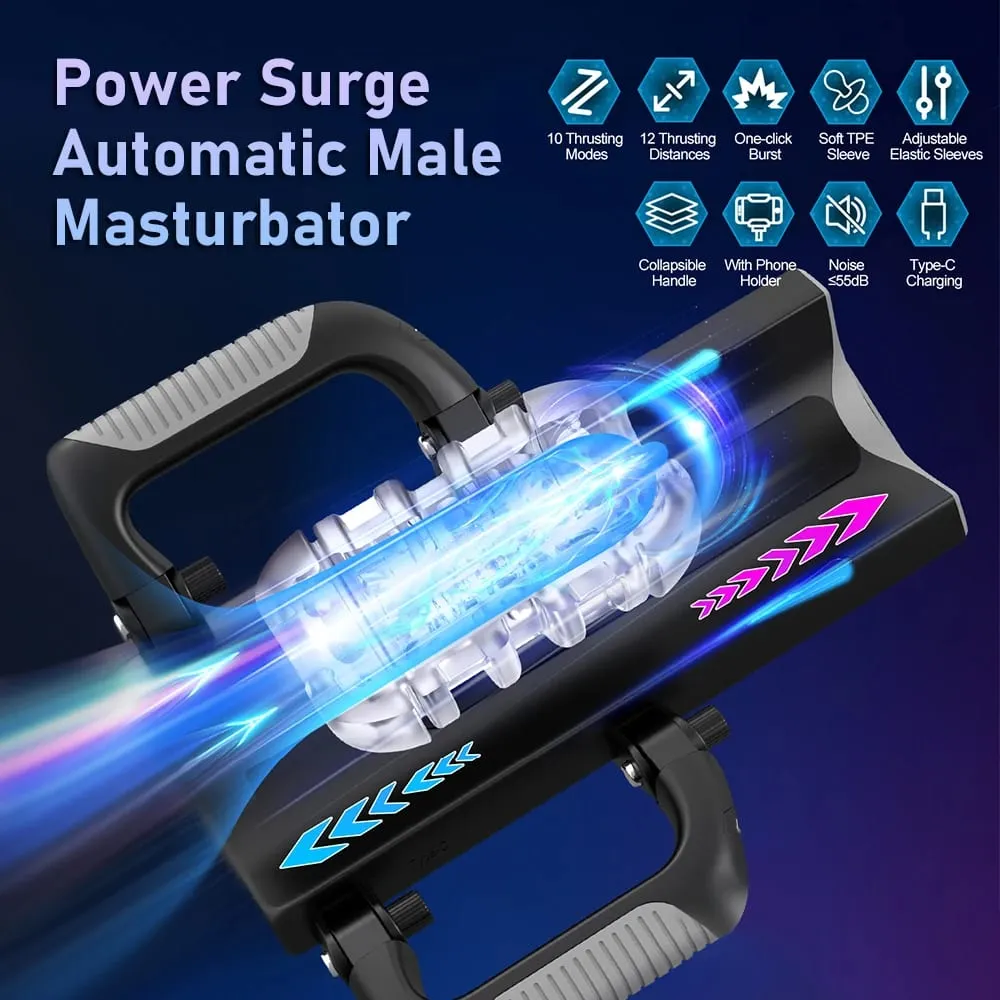 Male Masturbation Cup 12cm 6-Segment Fixed Telescopic One Key Burst Auto Thrust Masturbator Endurance Trainer Adult Sex Toys