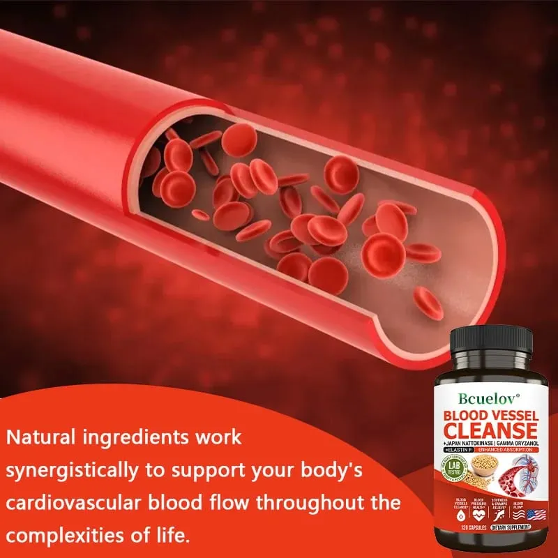 Nattokinase 2000 FU Supplement - Improve Blood Circulation Promote Detoxification Metabolism Maintain Cardiovascular Health